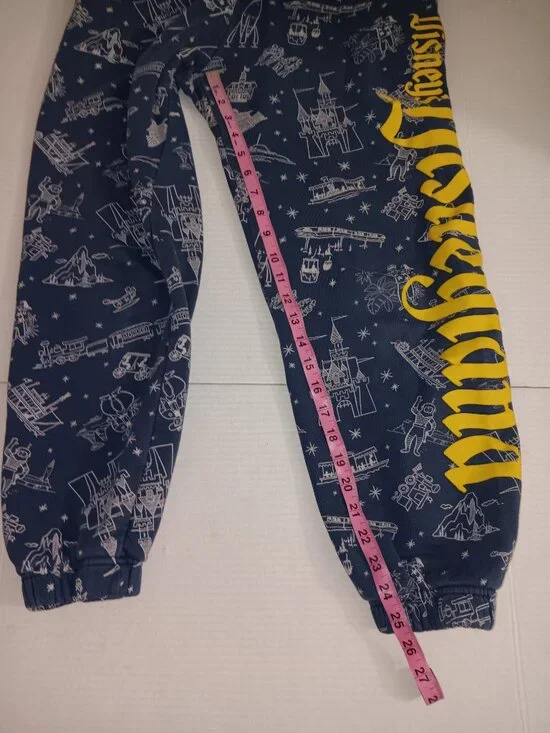 DISNEY'S DISNEYLAND WOMEN'S GRAPHIC SWEATPANTS BLUE SIZE SMALL - Picture 9 of 13